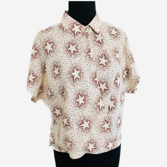 Le Lis Star Print Crossover Blouse - Picture 3 of 11